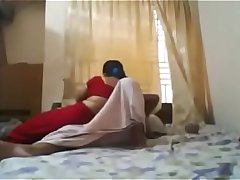 Red saree wife fuck with husband Big Brother