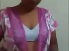 Indian wife removing night dress